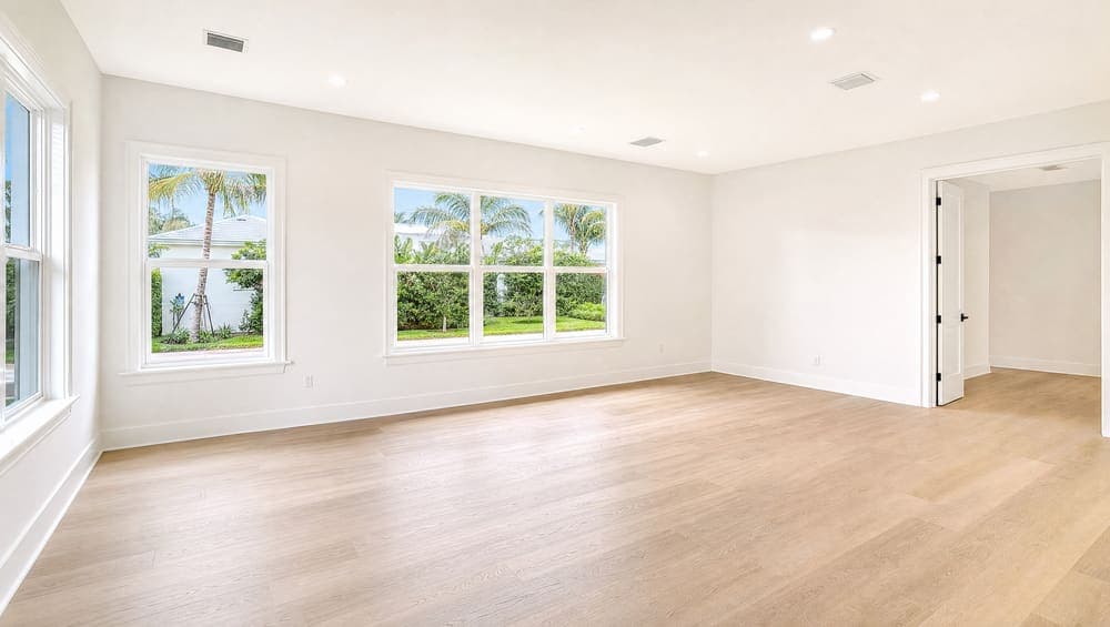 An empty room cleaned and ready for handover